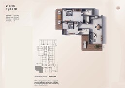 2 Beds 1099 Sq. Ft. Apartment in Dugasta Al Haseen Residences 3