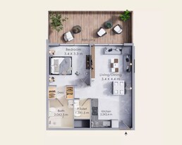 1 Bed 549 Sq. Ft. Apartment in Dugasta Terra Tower