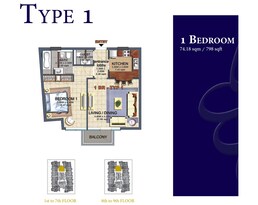 1 Bed 798 Sq. Ft. Apartment in Durar 1 Tower
