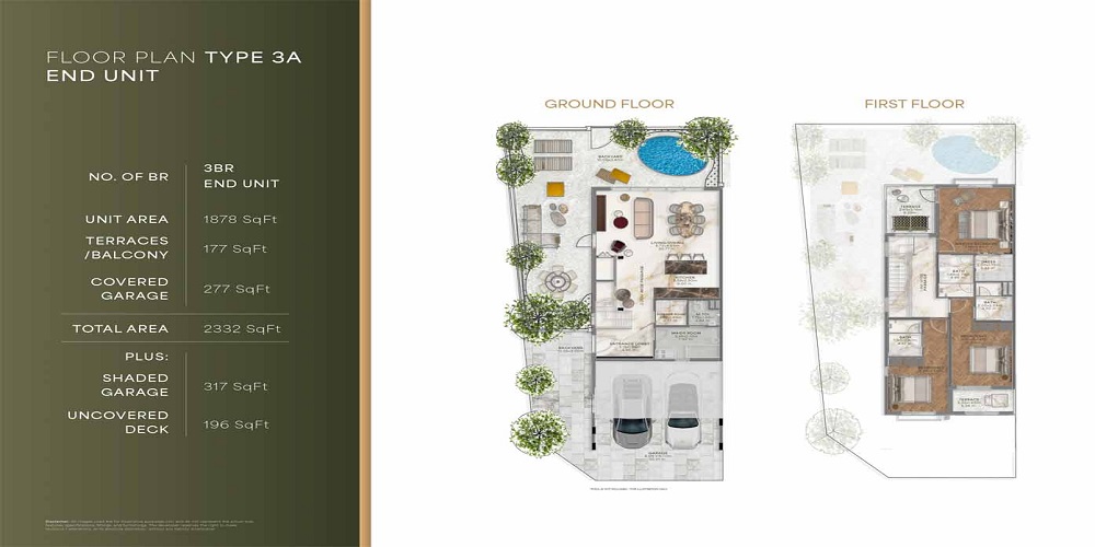 Durar Jasmine Lane 3 Beds Layout