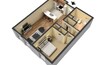 Eaton Place Apartments 1 Bed Layout