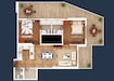 Elite Downtown 2 Beds Layout