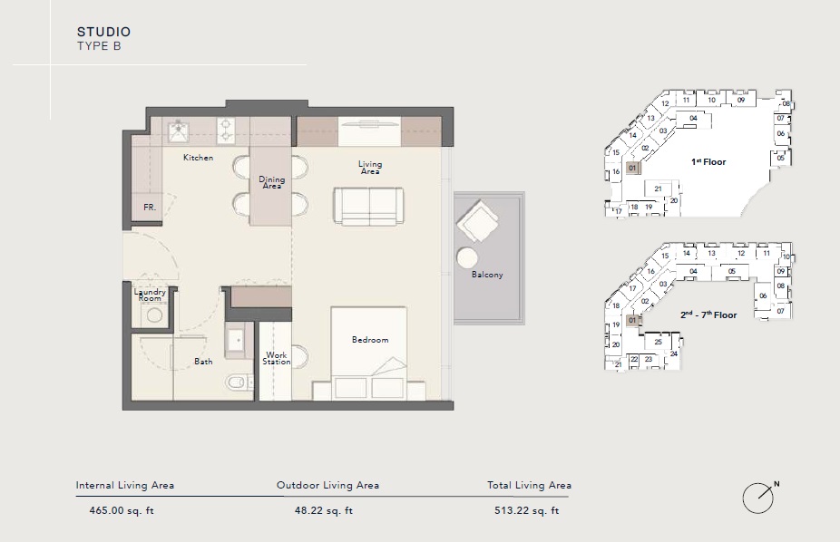 513 Sq. Ft. Studio in Ellington Arbor View