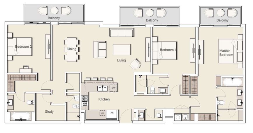 Ellington Belgravia 2 3 Beds Layout