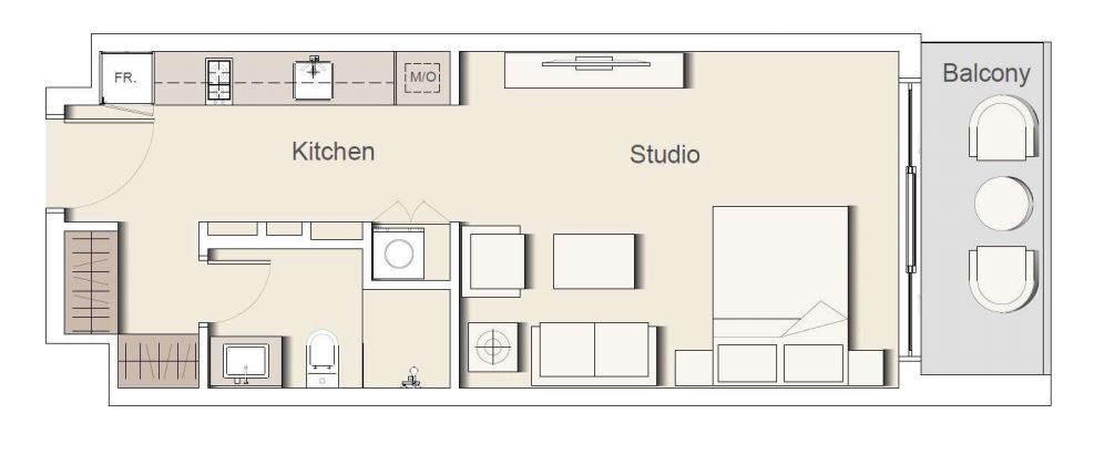 Ellington Belgravia 2 Studio Layout
