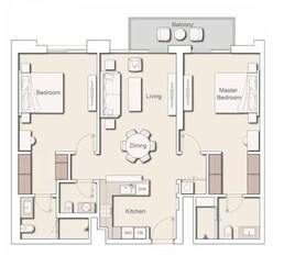 2 Beds 1230 Sq. Ft. Apartment in Ellington Belgravia Square