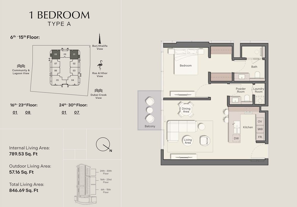 1 Bed 846 Sq. Ft. Apartment in Ellington Belgrove Residences