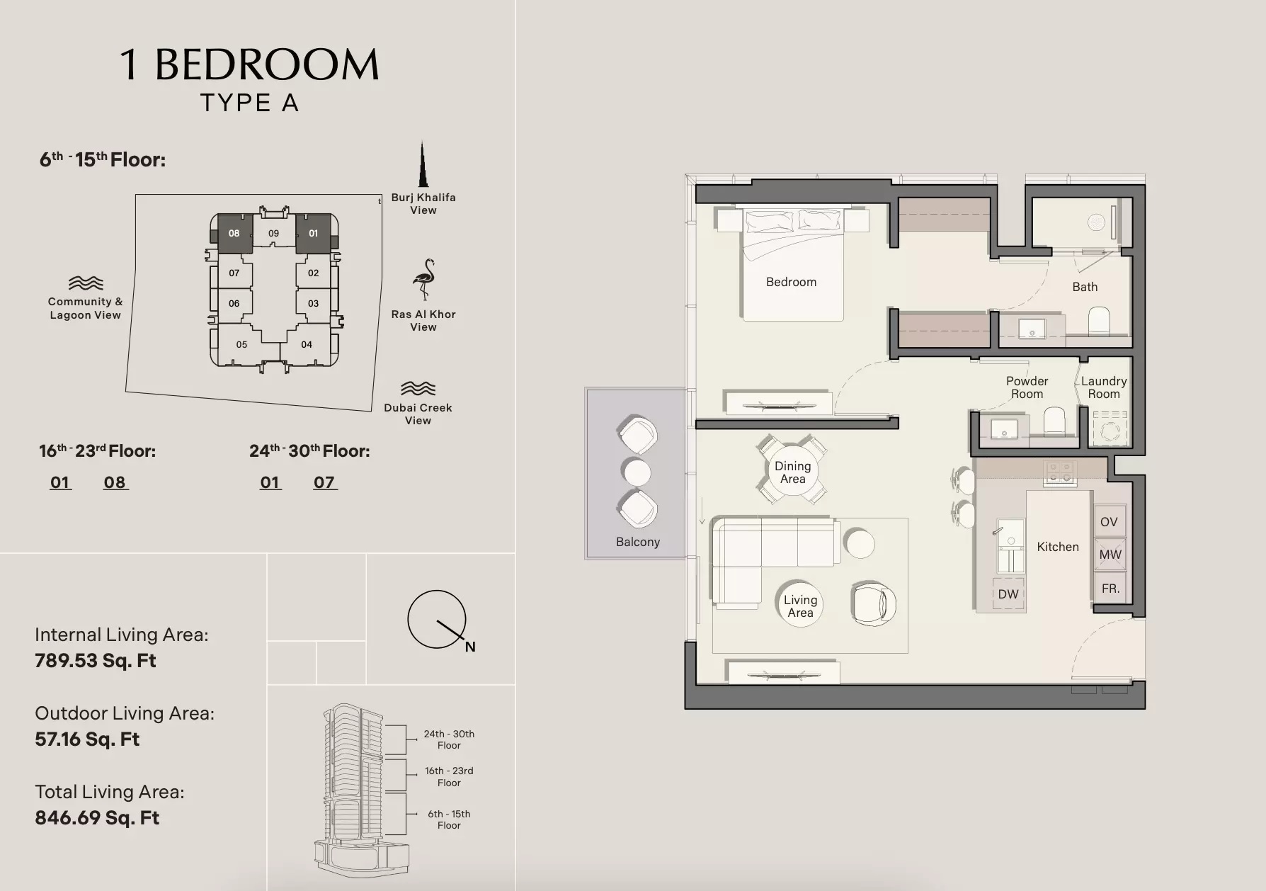 1 Bed 846 Sq. Ft. Apartment in Ellington Belmore Residences
