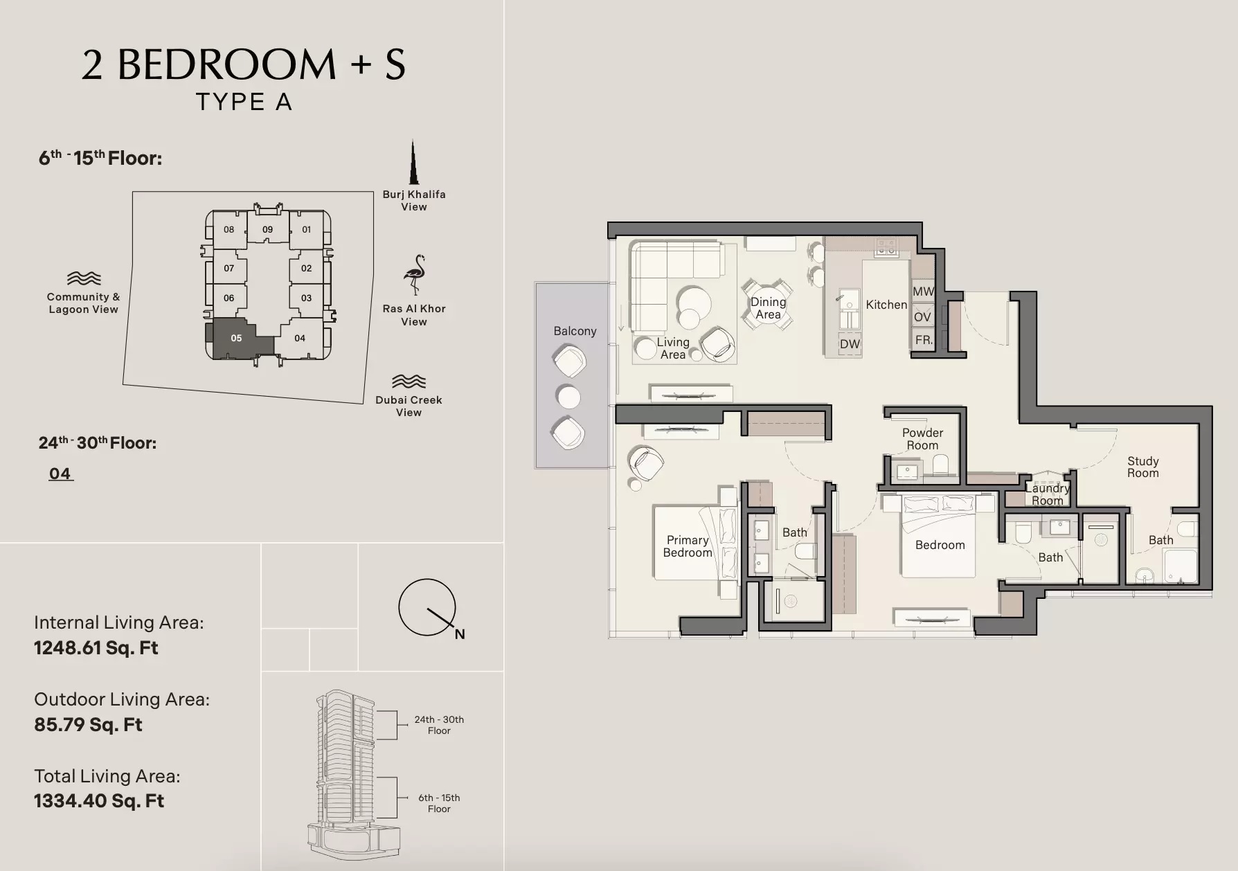 2 Beds 1334 Sq. Ft. Apartment in Ellington Belmore Residences