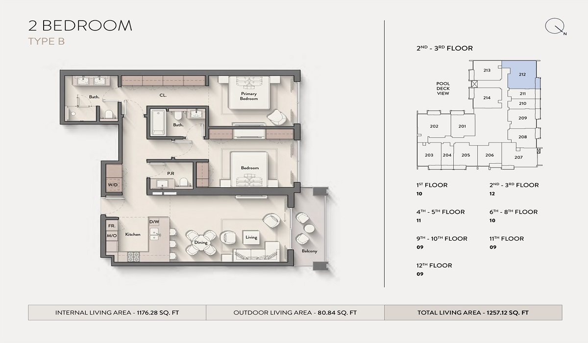 Ellington Hillmont Residences 2 Beds Layout