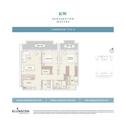 2 Beds 1301 Sq. Ft. Apartment in Ellington Kensington Waters