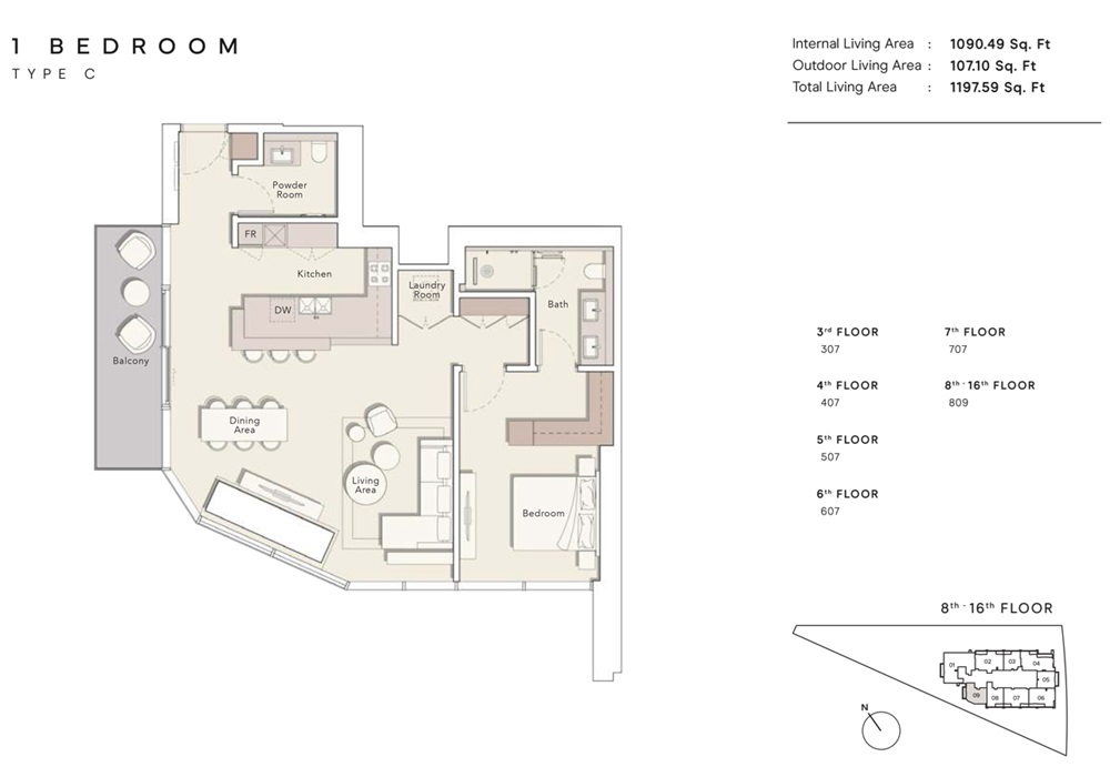 1 Bed 1198 Sq. Ft. Apartment in Ellington One River Point