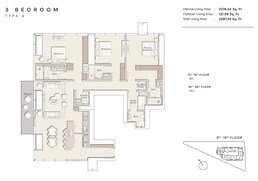 3 Beds 2397 Sq. Ft. Apartment in Ellington One River Point