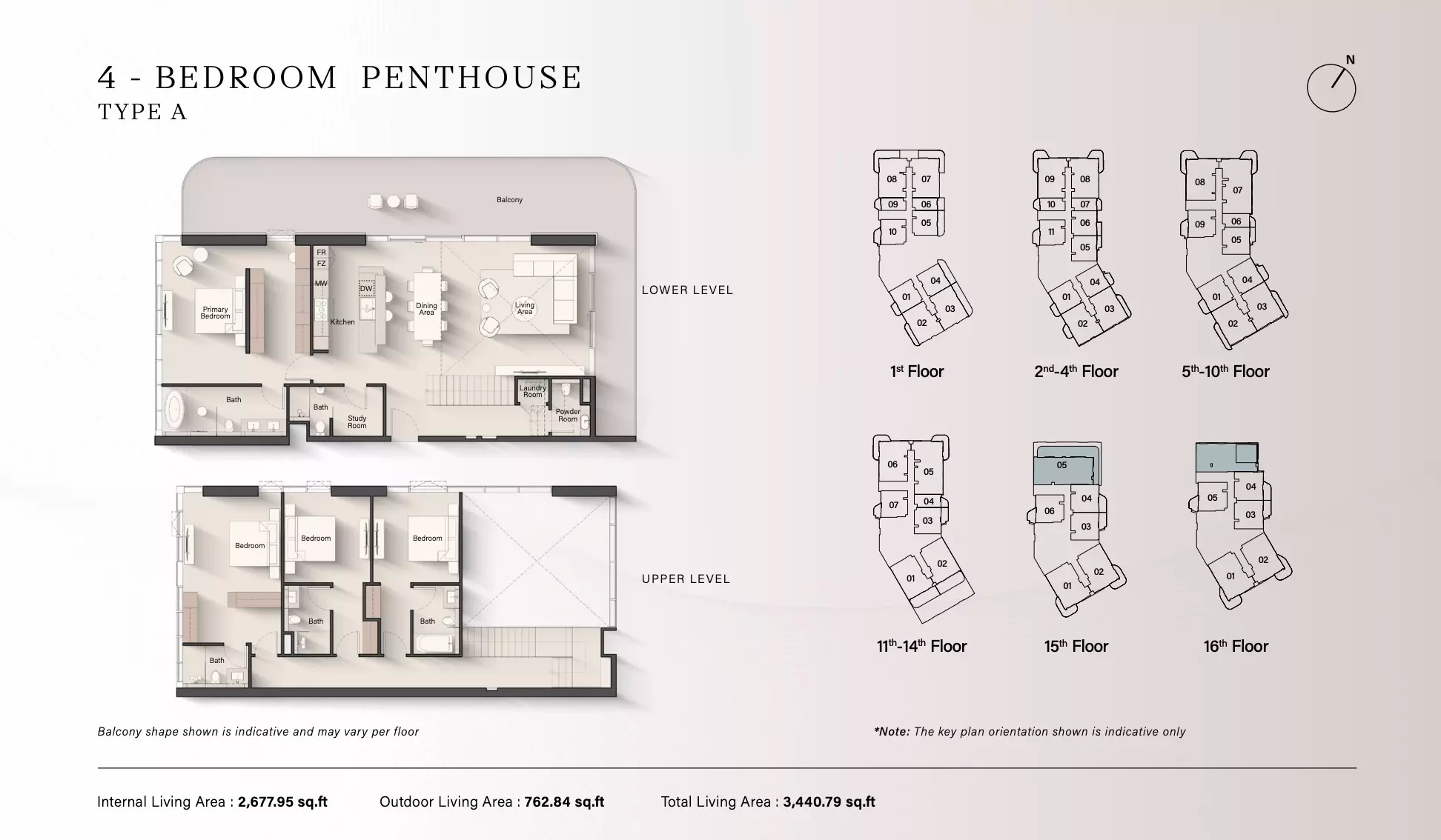 Ellington Portside Square 4 Beds Layout