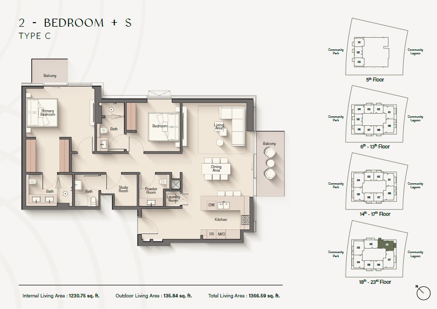 2 Beds 1366 Sq. Ft. Apartment in Ellington Riverton House