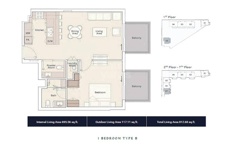 1 Bed 813 Sq. Ft. Apartment in Ellington Rosemont Residences