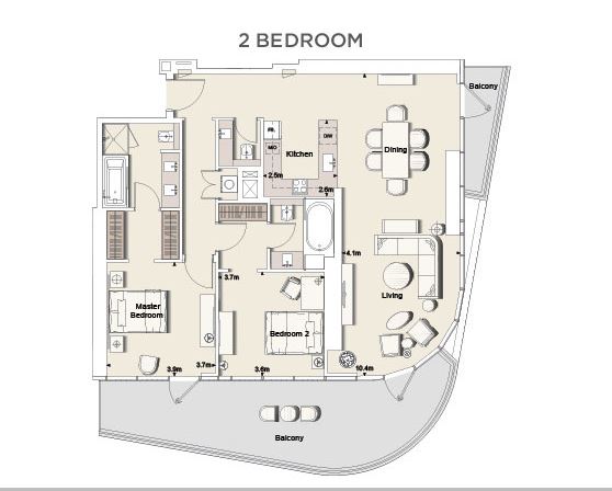 2 Beds 2074 Sq. Ft. Apartment in Ellington RP Heights