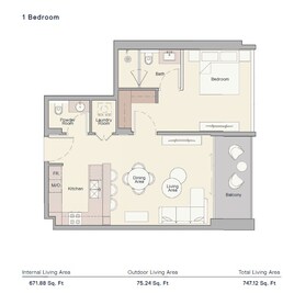 1 Bed 747 Sq. Ft. Apartment in Ellington The Crestmark