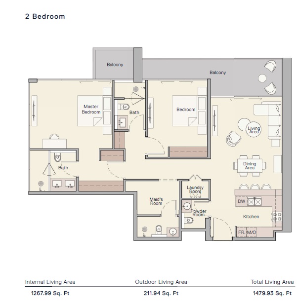 2 Beds 1480 Sq. Ft. Apartment in Ellington The Crestmark
