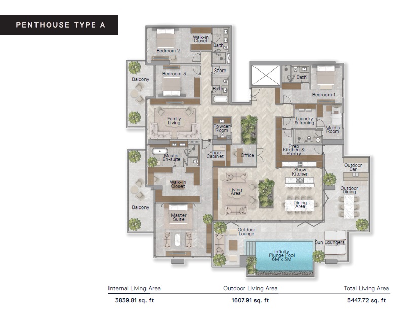 4 Beds 5448 Sq. Ft. Penthouse in Ellington The Crestmark