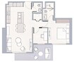 Ellington The Highbury 1 Bed Layout