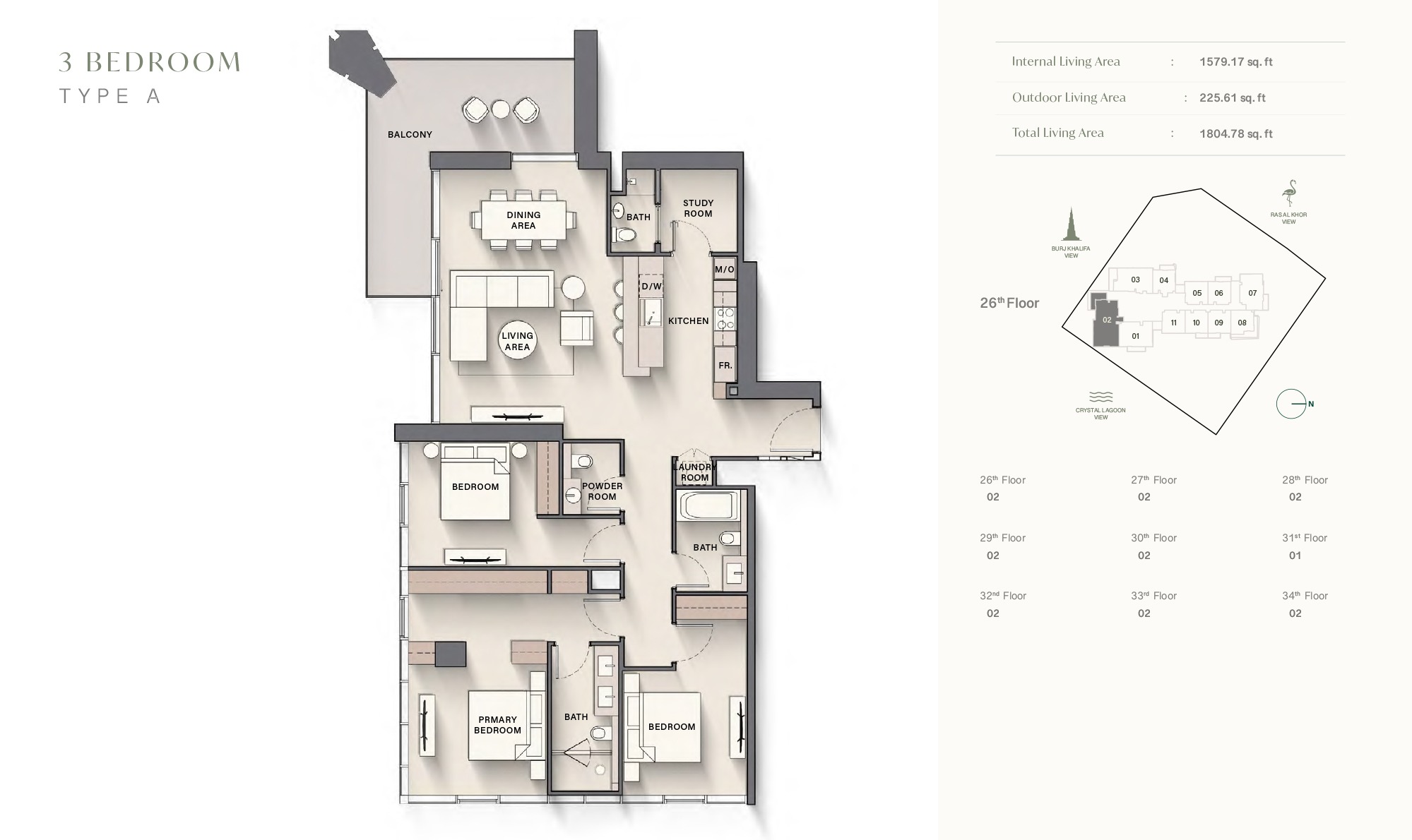 3 Beds 1804 Sq. Ft. Apartment in Ellington The Highgrove