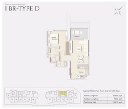 1 Bed 764 Sq. Ft. Apartment in Ellington Wilton Park Residences