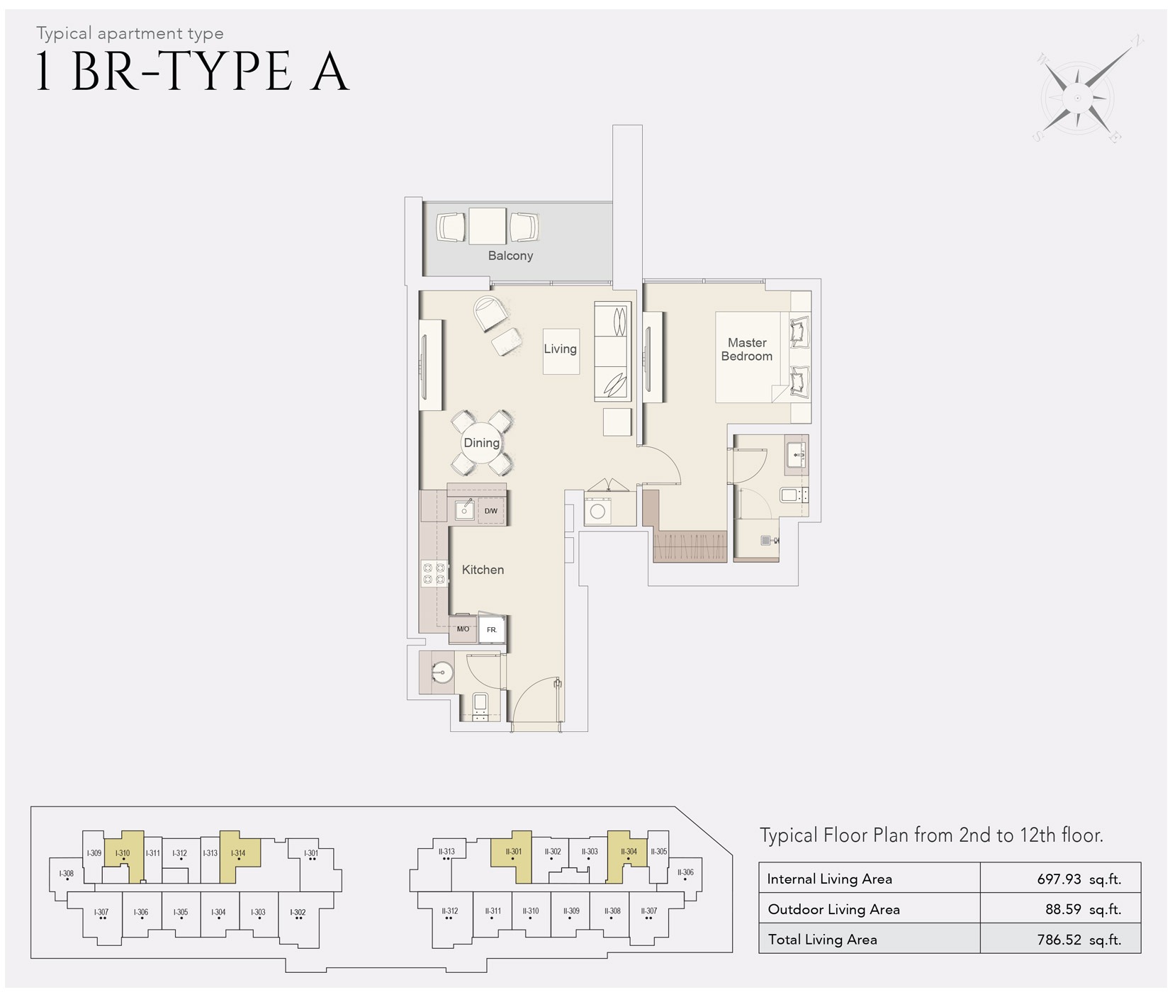 1 Bed 787 Sq. Ft. Apartment in Ellington Wilton Park Residences