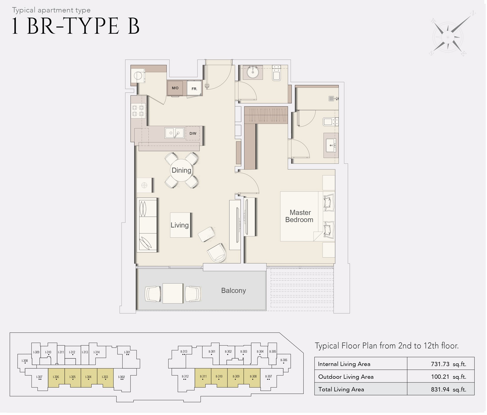 1 Bed 831 Sq. Ft. Apartment in Ellington Wilton Park Residences