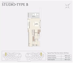 540 Sq. Ft. Studio in Ellington Wilton Park Residences