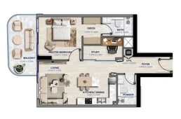 1 Bed 829 Sq. Ft. Apartment in Elton Vedaire Residences