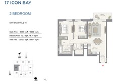 2 Beds 1072 Sq. Ft. Apartment in Emaar 17 Icon Bay