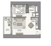 Emaar 52/42 Tower Dubai Marina 1 Bed Layout