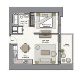 1 Bed 1003 Sq. Ft. Apartment in Emaar 52/42 Tower Dubai Marina