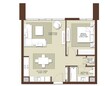 Emaar Acacia 1 Bed Layout