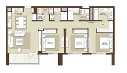 3 Beds 1600 Sq. Ft. Apartment in Emaar Acacia