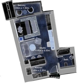 562 Sq. Ft. Studio in Emaar Address Boulevard