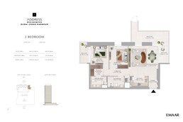 2 Beds 1328 Sq. Ft. Apartment in Emaar Address Residences