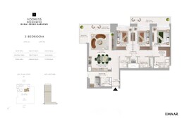 3 Beds 1894 Sq. Ft. Apartment in Emaar Address Residences