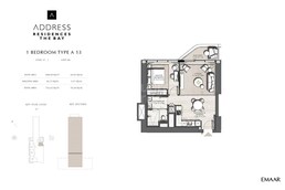 1 Bed 756 Sq. Ft. Apartment in Emaar Address Residences The Bay