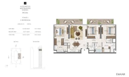 3 Beds 1563 Sq. Ft. Apartment in Emaar Address Residences Zabeel