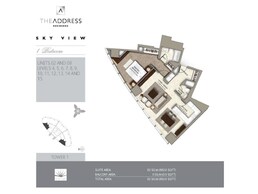 1 Bed 883 Sq. Ft. Apartment in Emaar Address Sky View Residences