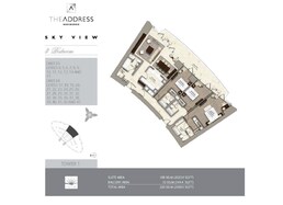 3 Beds 2368 Sq. Ft. Apartment in Emaar Address Sky View Residences
