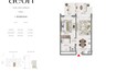Emaar Aeon 1 Bed Layout