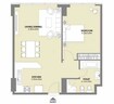 Emaar Al Murad Towers 1 Bed Layout