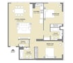 Emaar Al Murad Towers 2 Beds Layout