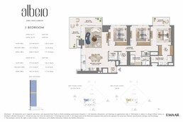 3 Beds 1849 Sq. Ft. Apartment in Emaar Albero