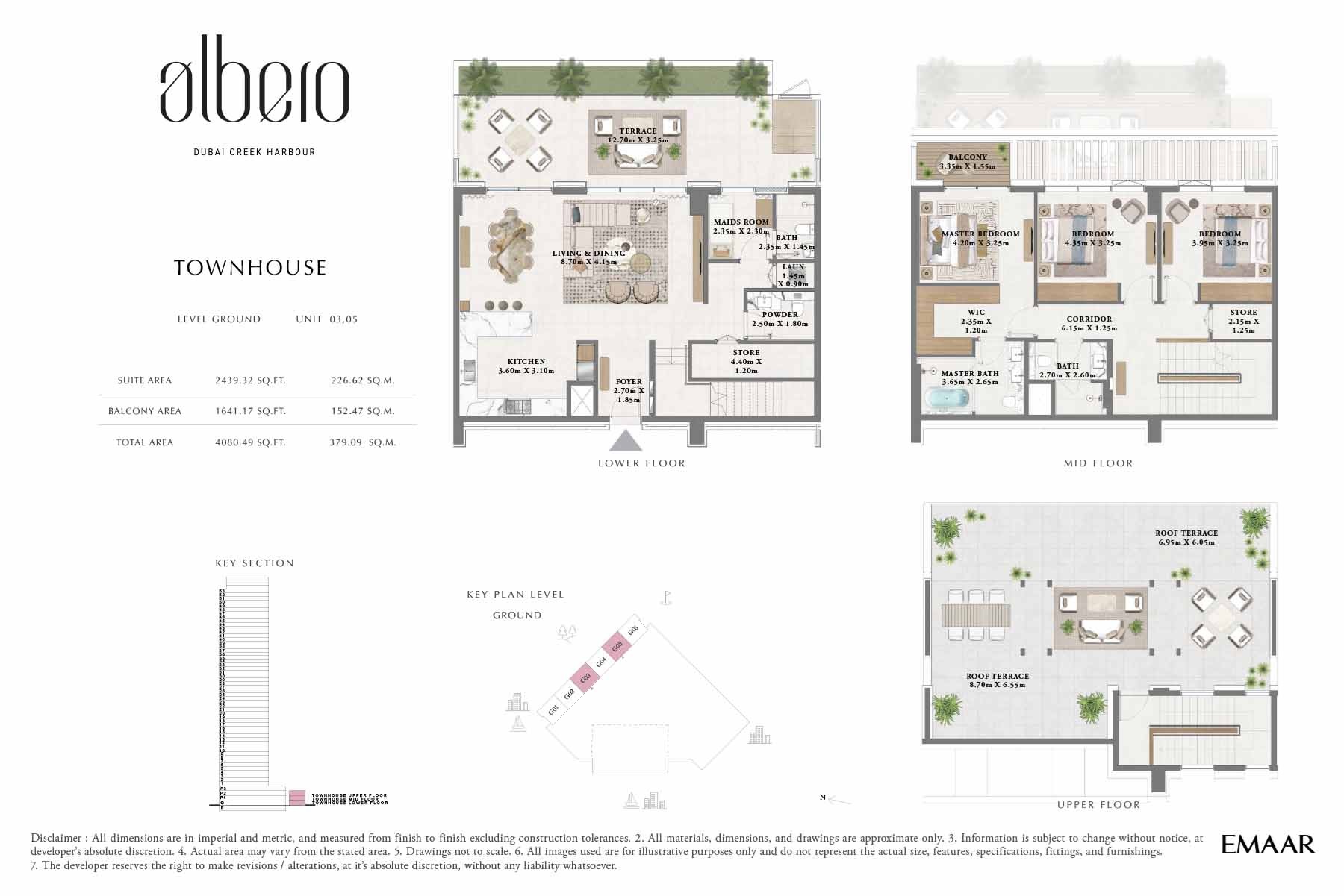 Emaar Albero 3 Beds Layout