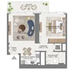 Emaar Altan 1 Bed Layout