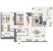Emaar Altan 2 Beds Layout